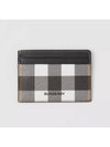 Check Print 2-tier Card Wallet Dark Burch Brown - BURBERRY - BALAAN 2