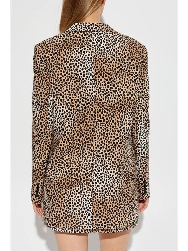 Michael Michael Kors Blazer With Animal Print, Women's, Beige - MICHAEL KORS - BALAAN 4