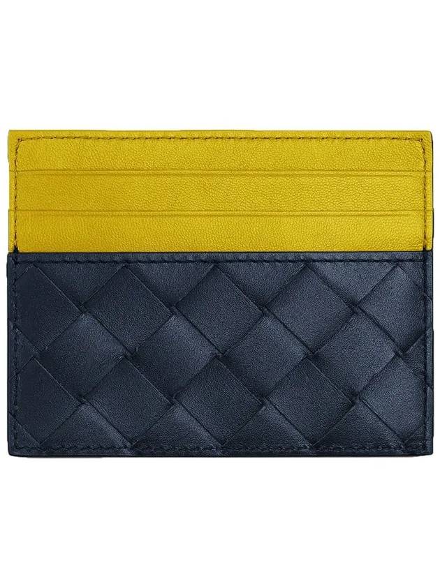 Intrecciato Two-Tone Card Wallet Yellow - BOTTEGA VENETA - BALAAN 2