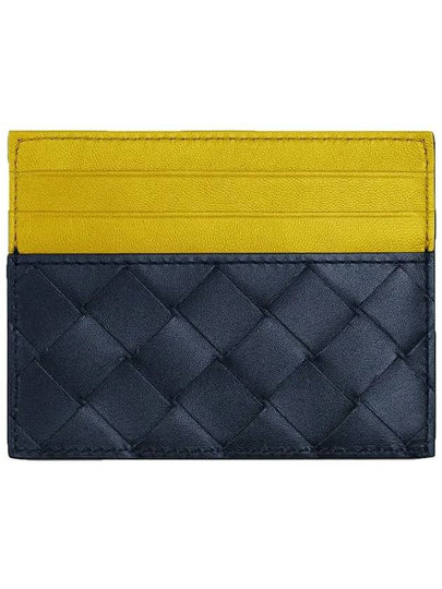 Intrecciato Two-Tone Card Wallet Yellow - BOTTEGA VENETA - BALAAN 2