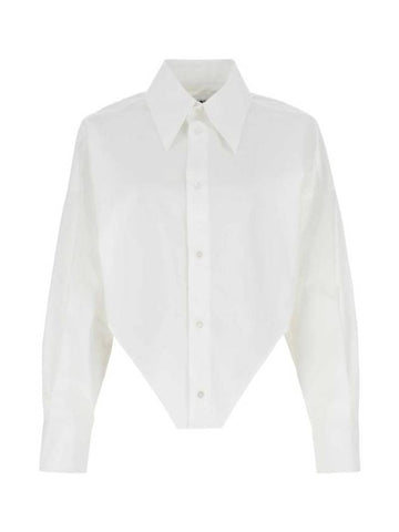 Corset Cotton Long Slevees Shirt White - MAISON MARGIELA - BALAAN 1