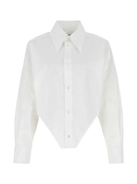 Corset Cotton Long Slevees Shirt White - MAISON MARGIELA - BALAAN 1