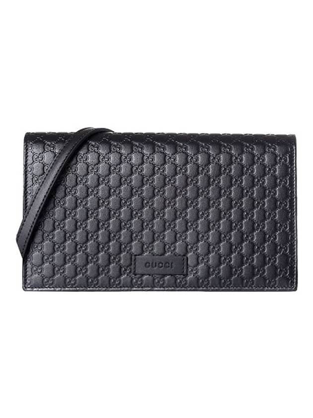 Microssima Strap Wallet Cross Bag Black - GUCCI - BALAAN 1