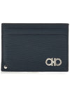 Ferragamo Men's ID Gancini Card Holder 66 A061 DEEP OCEAN 0744849 - SALVATORE FERRAGAMO - BALAAN 1