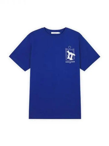 Men s Relax Fit T Shirt Kobold Blue Domestic Product - MAISON KITSUNE - BALAAN 1