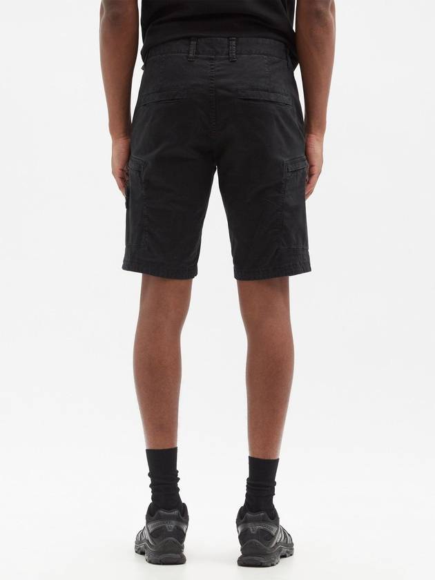 Wappen Patch Pocket Bermuda Shorts Black - STONE ISLAND - BALAAN 4