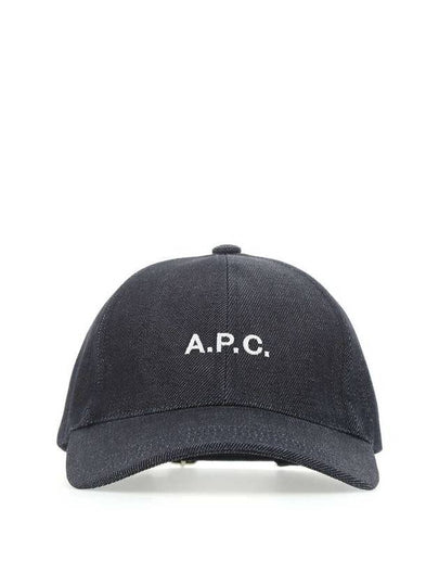 Charlie Embroidered Logo denim ball cap indigo - A.P.C. - BALAAN 2