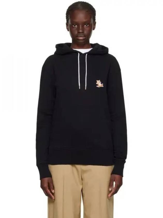 Black Chillax Fox Patch Hoodie 232389F097012 270671 1148803 - MAISON KITSUNE - BALAAN 1