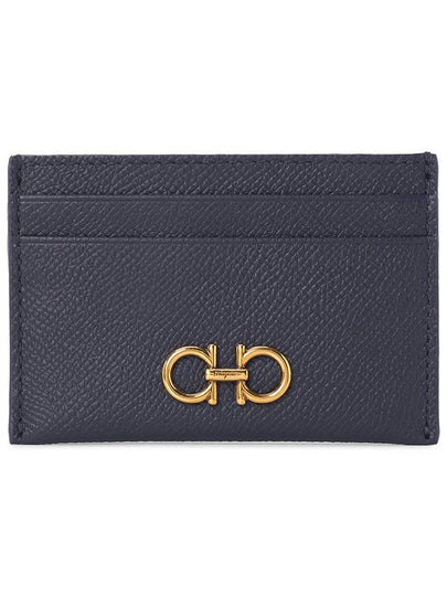 Gancini Card Wallet Blue - SALVATORE FERRAGAMO - BALAAN 2