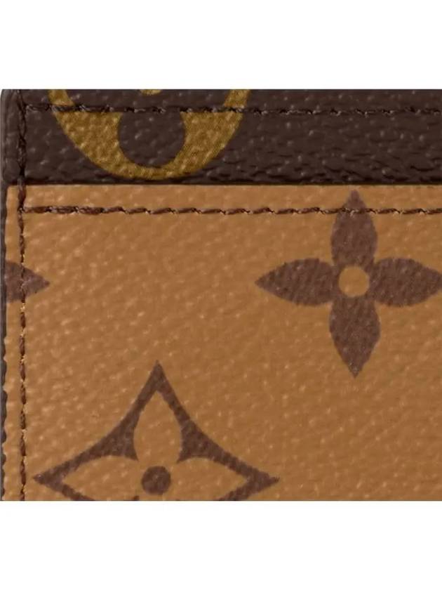 Monogram Reverse Canvas Card Wallet Brown - LOUIS VUITTON - BALAAN 3