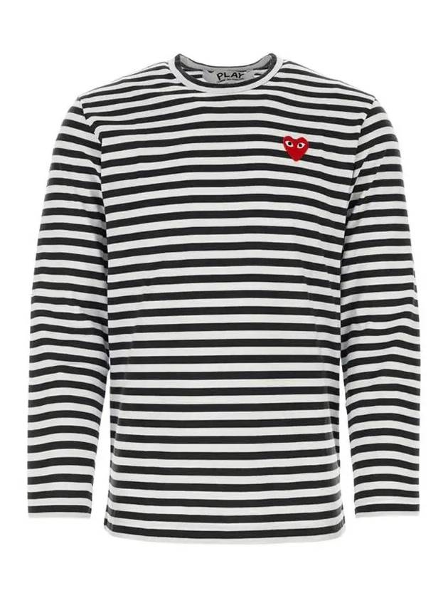 Red Heart Stripe T Shirt AX T164 051 1 - COMME DES GARCONS - BALAAN 2