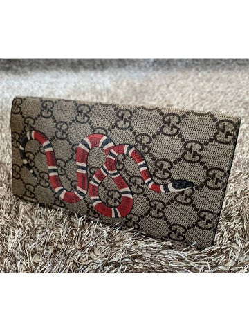 Snake printed long wallet - GUCCI - BALAAN 1