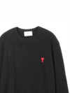 de Coeur Embroidery Crewneck Knit Top Black - AMI - BALAAN 6