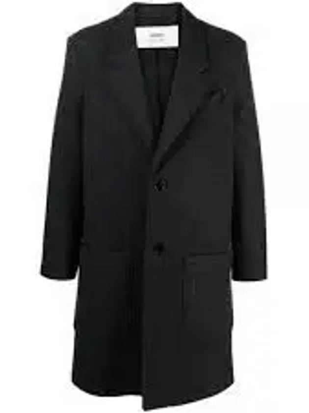 Breasted Wool Single Coat Heather Grey - AMI - BALAAN 2