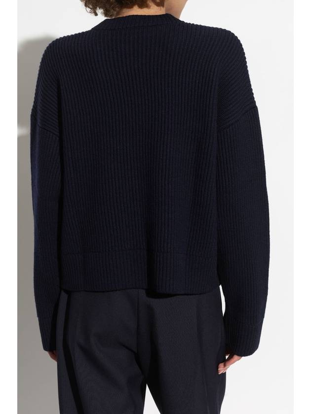 Officine Generale Wool Sweater, Women's, Navy Blue - OFFICINE GENERALE - BALAAN 4