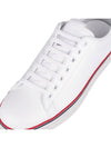 Tennis Vitello Calf Leather Low Top Sneakers White - THOM BROWNE - BALAAN 8