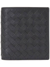 Intrecciato Small Folder Half Wallet Dark Grey - BOTTEGA VENETA - BALAAN 2