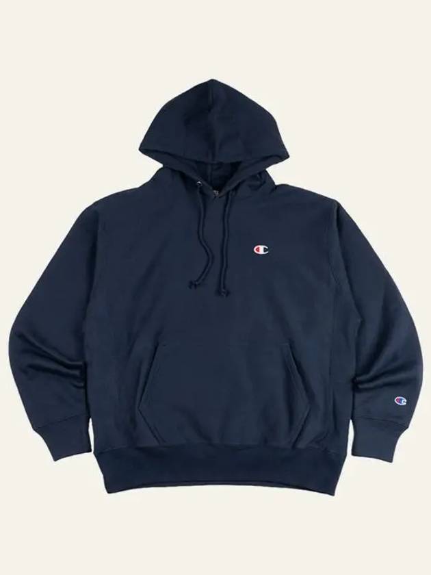 Reverse Weave C Small Logo Men s Hoodie Navy GF68 Y06145 NYC - CHAMPION - BALAAN 6