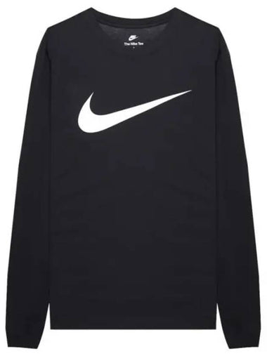 Men's Icon Swoosh Long Sleeve T-Shirt Black - NIKE - BALAAN 1