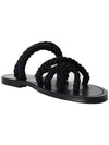 Jude Flat Sandals Black - SAINT LAURENT - BALAAN 4