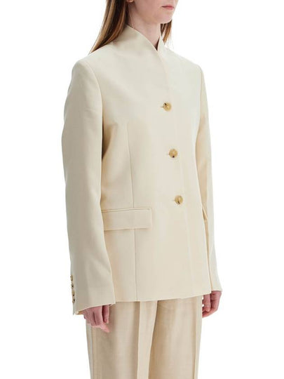 beige viscose blazer with high collar - TOTEME - BALAAN 2