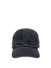 Cassandre Cotton Ball Cap Black - SAINT LAURENT - BALAAN 1