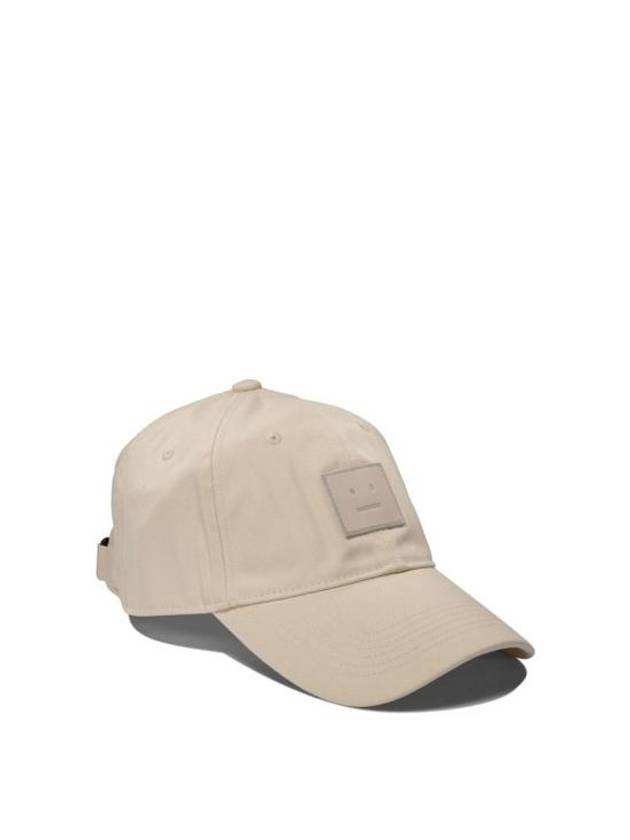 Leather Face Patch Ball Cap Oatmeal - ACNE STUDIOS - BALAAN 3