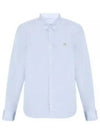 Small Fox Head Patch Classic Long Slevee Shirt Light Blue - MAISON KITSUNE - BALAAN 2