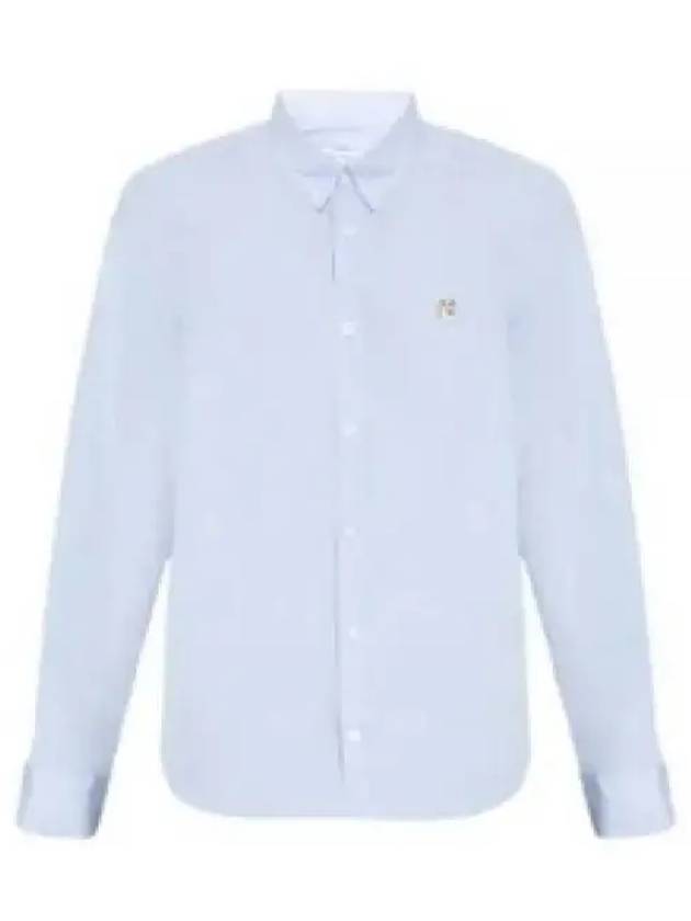 Small Fox Head Patch Classic Long Slevee Shirt Light Blue - MAISON KITSUNE - BALAAN 2