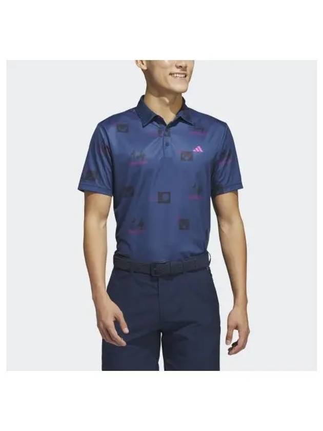 adidas GOLF all over print polo shirt HS7577 - ADIDAS GOLF - BALAAN 1