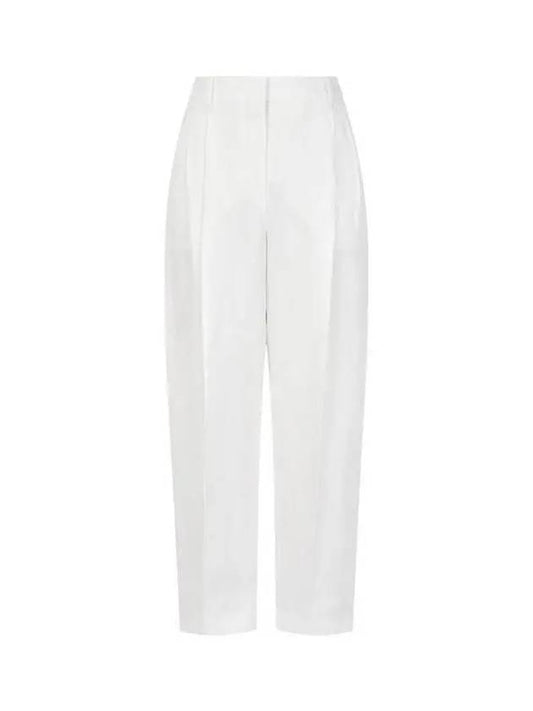 Pleated Carat Fit Pants White - STELLA MCCARTNEY - BALAAN 1