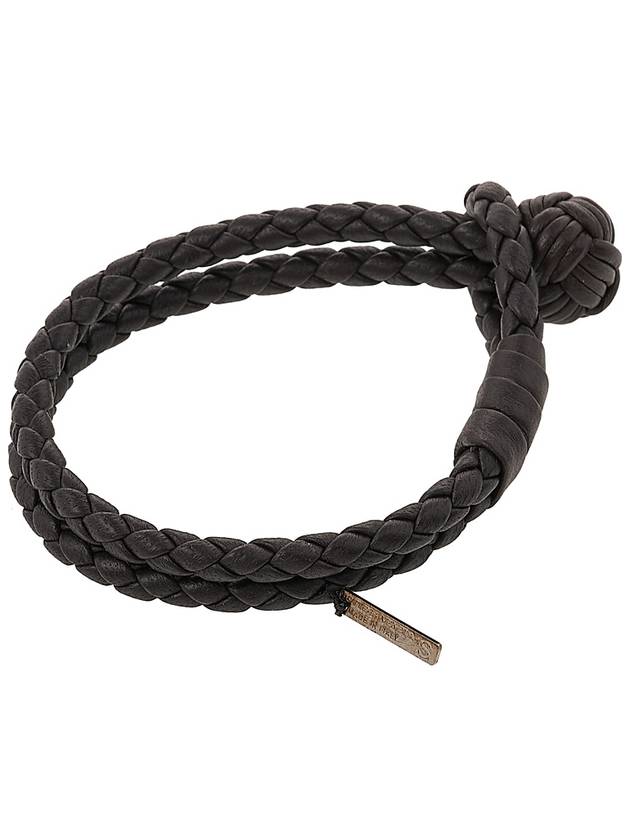 Intrecciato Double Weaving Bracelet Brown - BOTTEGA VENETA - BALAAN 4