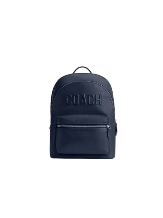 Charter Logo Graphic Backpack Blue - COACH - BALAAN 1