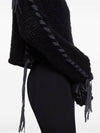 Lacing Drop Shoulder Knit Top Black - ACNE STUDIOS - BALAAN 5