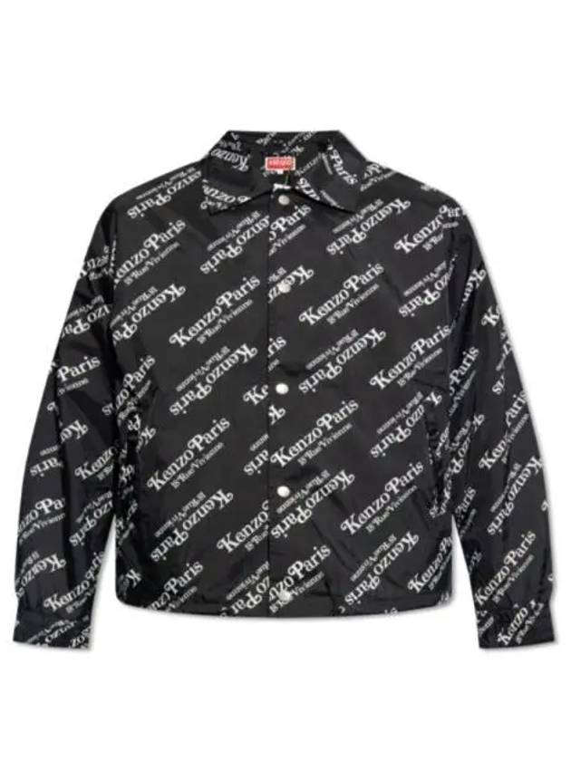 Paris Monogram Print Short Windbreaker Black - KENZO - BALAAN 2