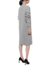 Classic Loopback 4-Bar Sweater Midi Dress Light Grey - THOM BROWNE - BALAAN 7