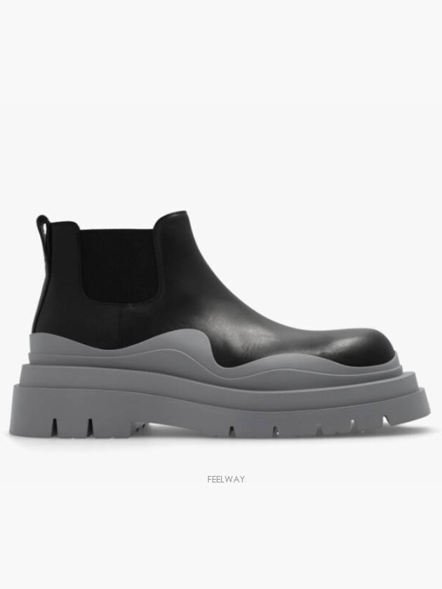 Tire Ankle Chelsea Boots Black Grey - BOTTEGA VENETA - BALAAN 5