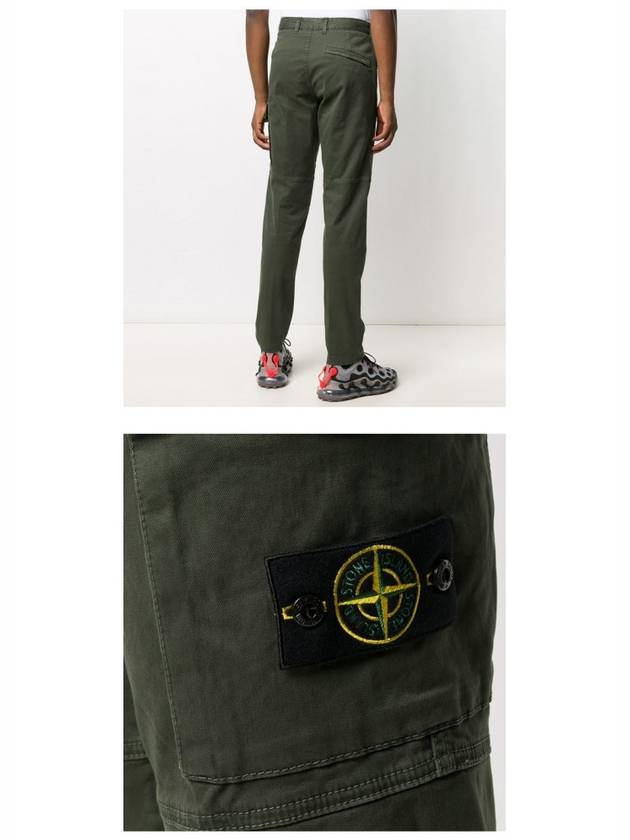 Wappen Patch Cargo Straight Pants Khaki - STONE ISLAND - BALAAN 6