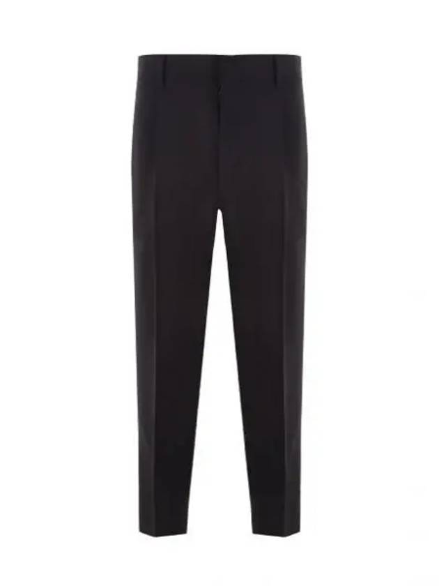 Men's Mohair Wool Straight Pants Black - PRADA - BALAAN 2