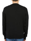 Heart Logo Merino Wool Cardigan Black - AMI - BALAAN 5