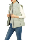 Women's Logo Patch Zipper Padded Vest Light Green - MOOSE KNUCKLES - BALAAN 6