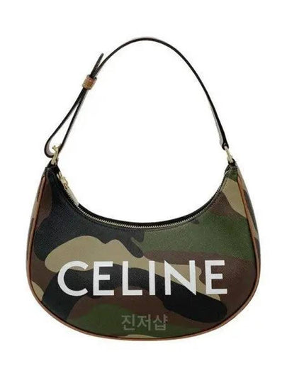 Ava Camouflage Canvas Shoulder Bag Green - CELINE - BALAAN 2