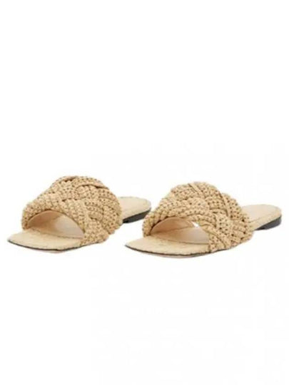 Lido Intrecciato Flat Slipper Beige - BOTTEGA VENETA - BALAAN 2