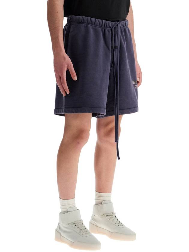 high-waisted navy blue cotton sports shorts - FEAR OF GOD ESSENTIALS - BALAAN 2