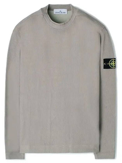 Men's Wappen Patch Crewneck Knit Sweatshirt Dove Gray - STONE ISLAND - BALAAN 2