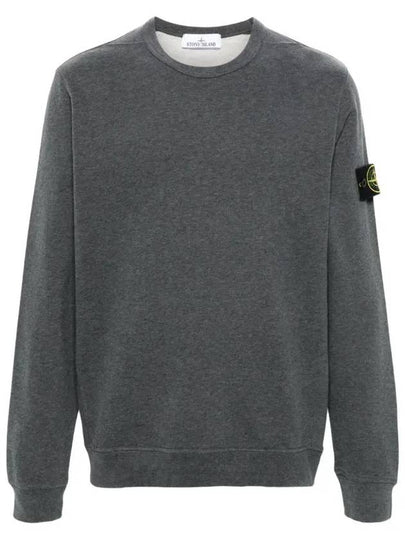 Wappen Patch Crew Neck Cotton Sweatshirt Dark Grey - STONE ISLAND - BALAAN 2