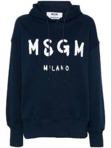 Logo Hoodie Blue - MSGM - BALAAN 1