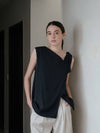 Black asymmetric blouse - YOUNESS - BALAAN 4