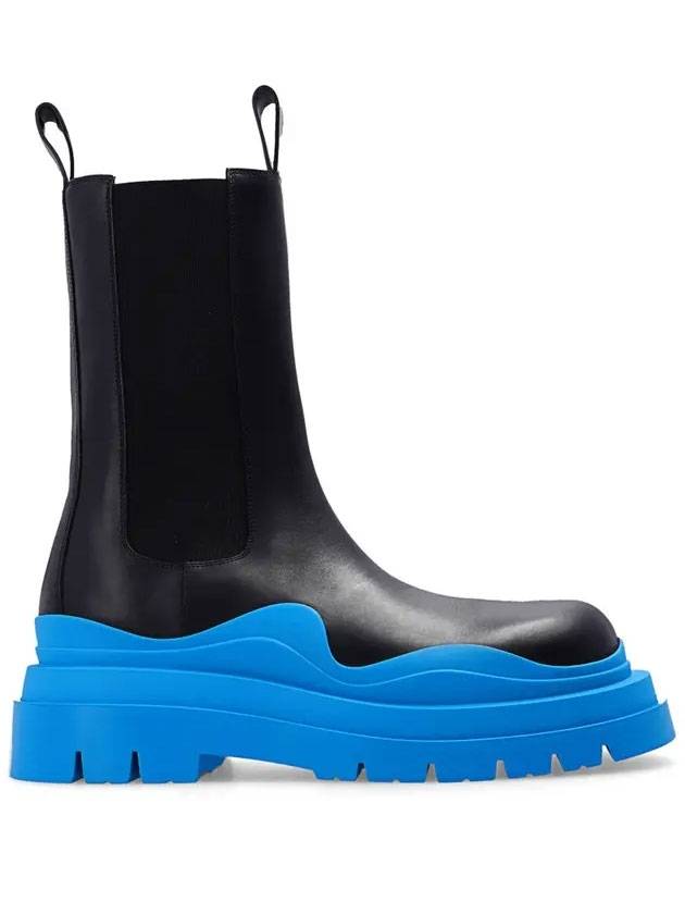 Tire Chelsea Boots Black Amalfi Blue - BOTTEGA VENETA - BALAAN.