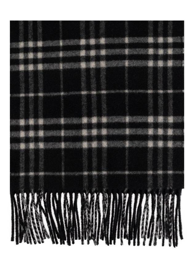 Check Reversible Cashmere Scarf Black - BURBERRY - BALAAN 1